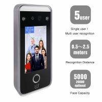 China TCP IP Fingerprint Time Attendance Facial Recognition 4.3 Inch Touch Screen factory