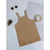 China 100% Linen New Born Adjustable Straps Overalls Dungaree One piece Fashion Baby Clothing Summer Jumpsuit factory