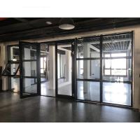 China Customized Soundproof Aluminum Glass Swing Door Clear Tempered Glazed factory
