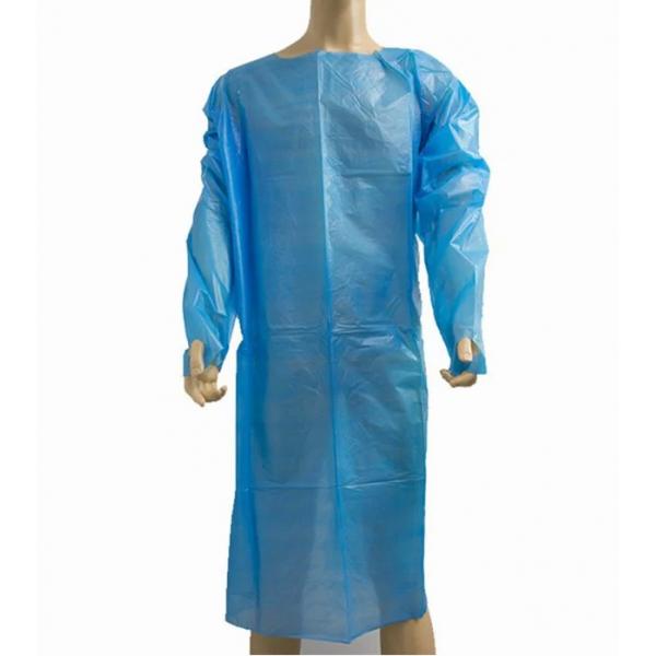 Quality 102x194cm Disposable CPE Gown Waterproof Dustproof With Thumb Loop for sale