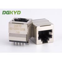 Quality 180 degree top insertion CAT6 10 pins 10 contacts RJ45 Shielded Connector for sale