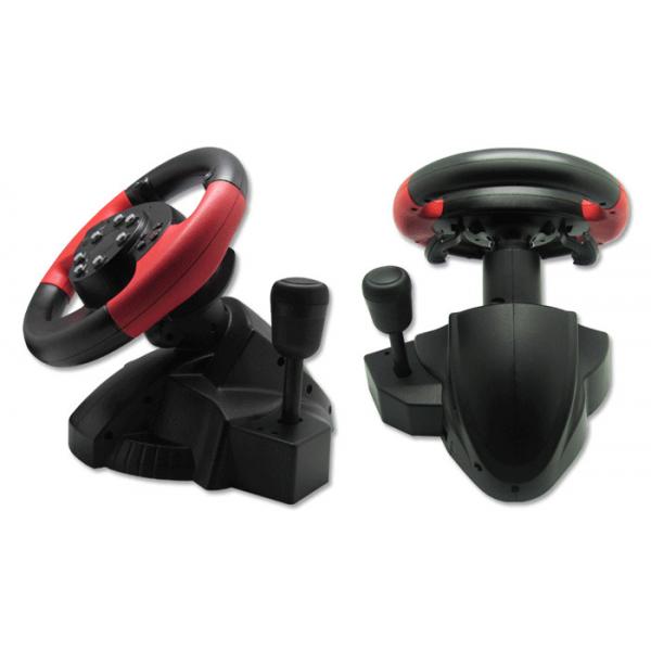 Quality Small USB Vibration PC Game Racing Wheel Pc Steering Wheel And Pedals for sale