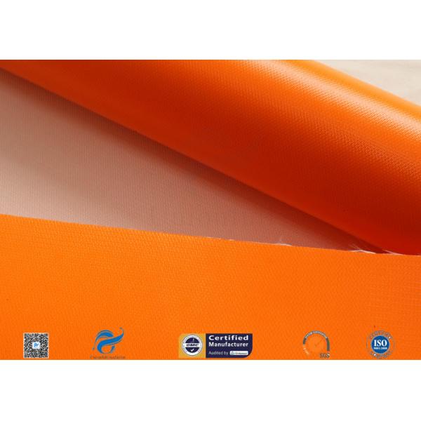 Quality Thermal Insulation Materials 0.45mm One Side Orange Silicone Coated Fiberglass Fabric for sale
