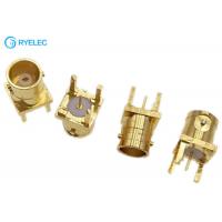 China Micro Bnc Female Straight Pcb Mounting Hole Jack 3 Legs Mini Connector Adapter For Solder for sale