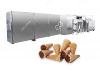 China 5000pcs/h Bite Sized Waffle Cone Filled Chocolate Production Line Fully Automatic factory