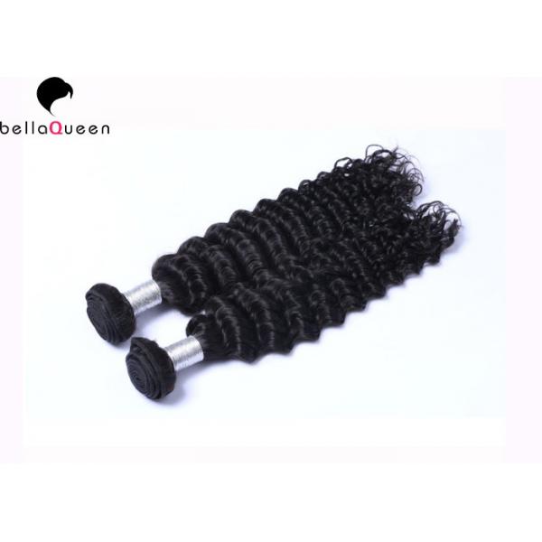 Quality Grade 7A Unprocessed Peruvian Human Hair Deep Wave Hair Weft For Women for sale