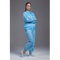 china ESD anti static Protective Coverall Suit with condutive fiber blue color