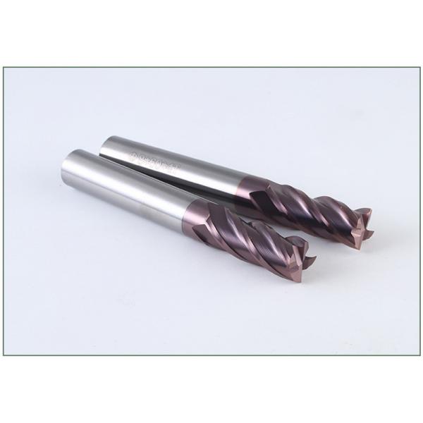 Quality Tungsten Carbide Enough Stock End Mill 8mm / HRC 45 Coated Tialn 4 Flute Corner Radius Aluminium Cutting Tools for sale