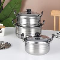 China Hot Selling American style Kitchen Cooking Pot Set Stainless Steel Cookware Cooking Soup Pot Set factory
