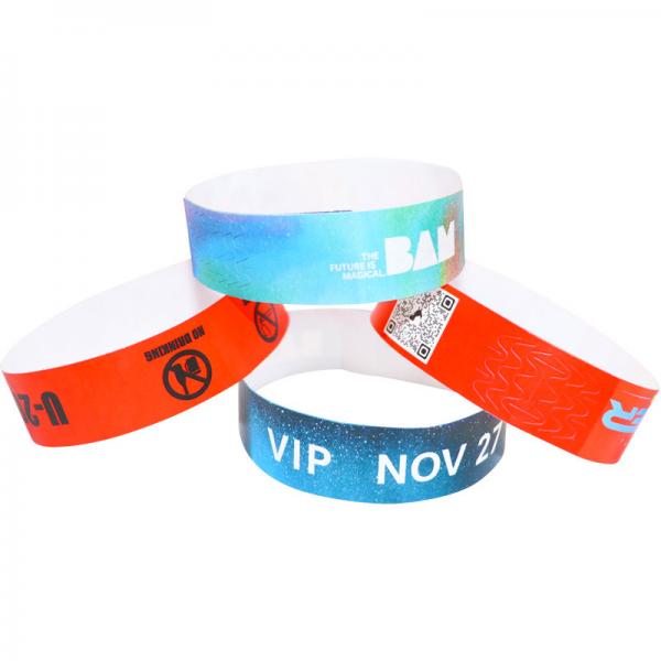 Quality Lightweight Wristband Paper Bracelets For Events Personalised Adjustable for sale