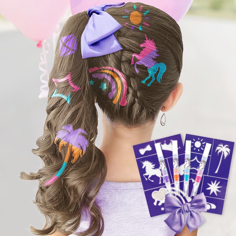 China Kids Self Expression Hair Chalk Kit Unicorn Temporary Hair Color Rinse factory