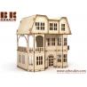 China wooden doll houses toys to build  wooden dollhouse for kids  6*8,12*16, 25*30 cm factory