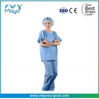 China 2022 Hot Sales Disposable Patient Scrub Suits Medical Apron Scrub Suits factory