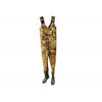 China Camo Neoprene Fishing Waders , Anti Slip Breathable Bootfoot Chest Waders factory