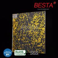 China Shiny Cast Gold Glitter Acrylic Sheet 2-120mm Scratch Resistant factory