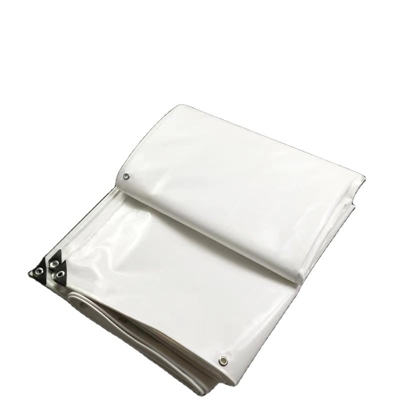 Quality Heavy Duty White Tarp Ground Sheet Cover 340gsm Large Tarpaulin Sheet for sale