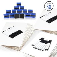 China 30 pack lapboard whiteboard with marker eraser for kids classroom cheap price factory supply factory