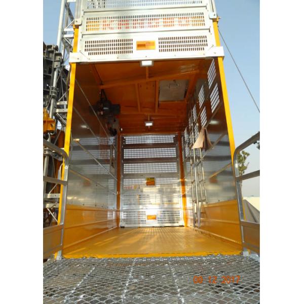 Quality VFC Motor Control Construction Site Lift Yellow Color Max Lifting Height 400M for sale