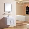 China Double Doors Floating Sink Vanity , Wall Mounted Sink Cabinet With Mirror And Shelf factory