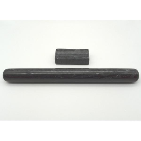 Quality Black Stone Rolling Pin Kitchen Eco Friendly With Marble Base Polished for sale