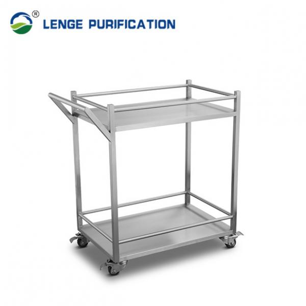 Quality Medical Stainless Steel Trolley With Wheels For Pharmaceutical Factory for sale