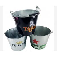 China 5L Large Beer Ice Bucket Galvanized Beer Buckets With Bottle Opener factory