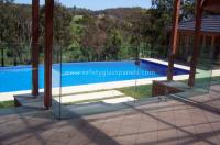 China 15mm Curved Toughened Glass Pool Fencing , Safety Decorative Pool Fencing factory