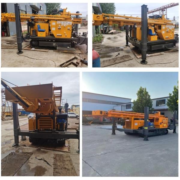 Quality Fully Hydraulic Track Mounted Drill Rig , Borehole Drilling Equipment 350m Depth for sale