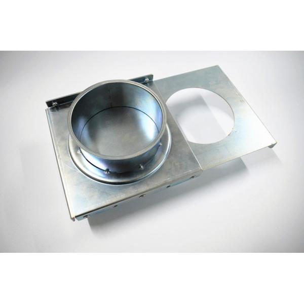Quality Galvanized Steel 100mm Blast Gate Dust Collection Fitting Self Clearing Longlife for sale