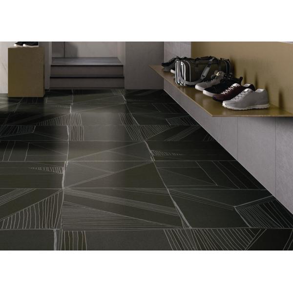 Quality 1200 X 1200  Carpet Look Porcelain Tile / Wall Black Modern Carpet Tiles for sale