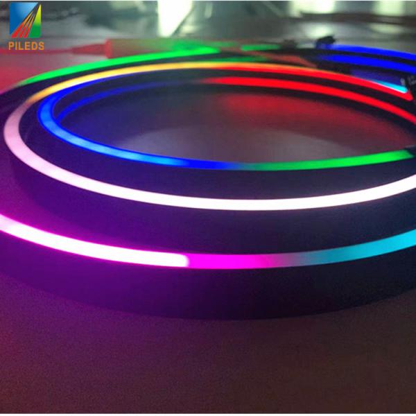Quality Flexible LED Neon Light Strip WS2811 Black White Silicon Material For Wedding Party for sale