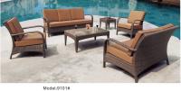 China 6-piece patio outdoor wicker rattan deep seat sofa set with single chair loveseat sofa-9101 factory