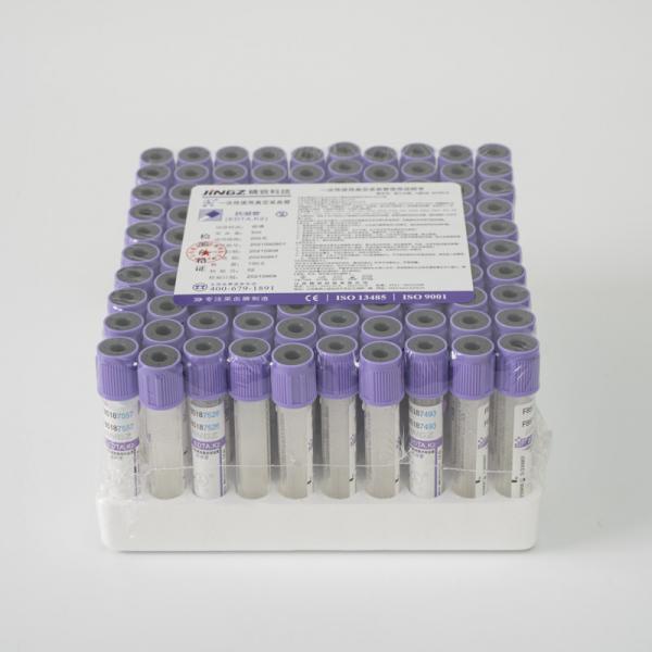 Quality Singel Use 3ml K3 EDTA Blood Collection Tube Purple Blood Vial for sale