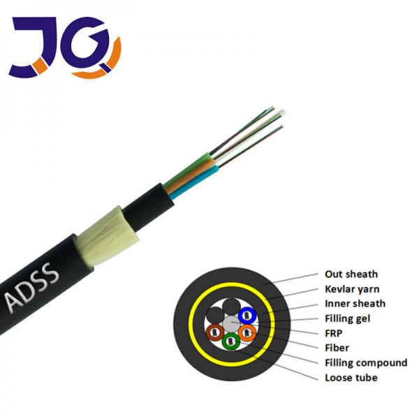 Quality ISO9001 All Dielectric Double Sheath ADSS Fiber Optic Cable for sale