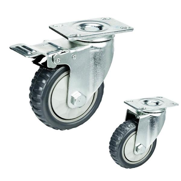 Quality 80KG Loading 125mm Medium Duty Casters With Dust Cover for sale