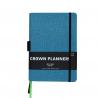 China Blue Color Day Designer Weekly Monthly Planner With Waist Band / Two Ribbon Bookmark factory