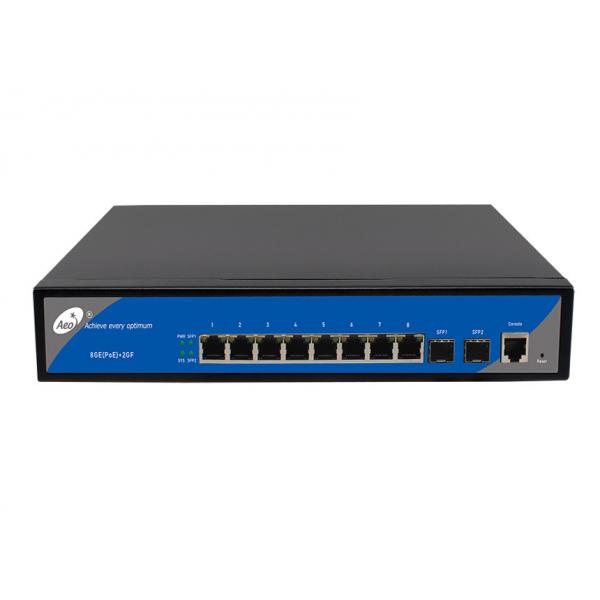 Quality 32Gbps 8 Port SFP Fiber Switch , 8 Port Gigabit Switch With SFP Slots for sale
