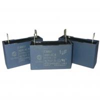 Quality CBB61 450V 1.0mfd Blue 10000 Hours S3 Air Conditioner Fan Capacitor With Two for sale