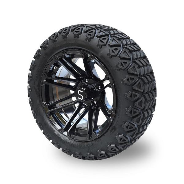 Quality Golf Cart Off-Road 22*10-14 Tire and Gloss Black Rim With S Center Cap for sale