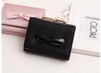 China 2016 new women's wallets cute bow buckle short paragraph mini wallet factory