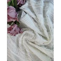 China White Bridal Embroidered Lace Fabric Elegant Wedding Gown Dress Fabric factory