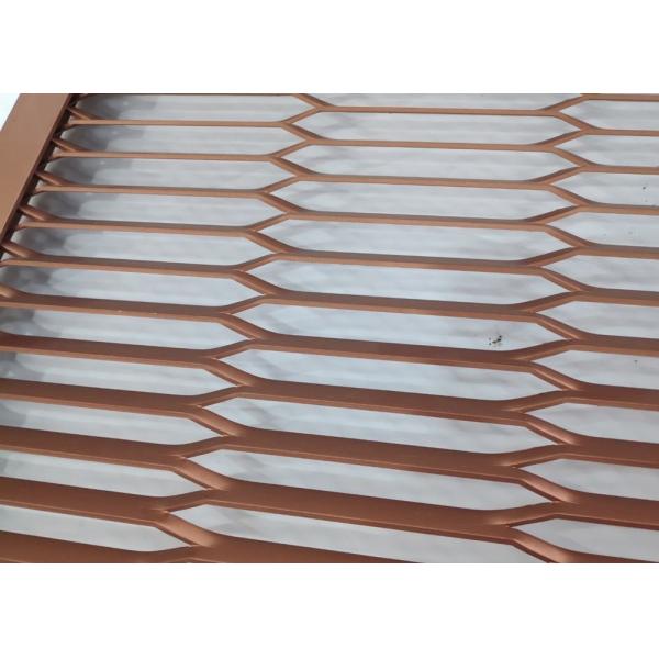 Quality Akzonobel PVDF Expanded Metal Mesh 5.5mm 6.0mm Wall Cladding Ventilated Facades for sale