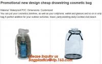 China vinyl drawstring organza gift bags, PVC Drawstring cosmetic clear vinyl bags, Drawstring Bag For Gift Packaging, eva, tp factory