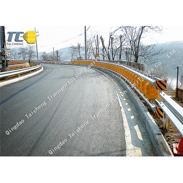 Quality Curve Roads Rolling Guardrail Barrier , Anti Corrosion Box Beam Guardrail for sale