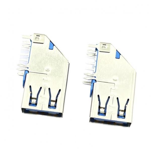 Quality Pin5 STD USB 3.0 Connector Socket Type A Female 90 Degrees oDM for sale