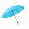 China Custom Automatic Golf Umbrella , Blue Pongee Fabric Storm Proof Golf Umbrella factory