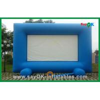 China Blow Up Projector Screen Blue Color Inflatable Movie Screen / Gray Inflatable Billboard factory