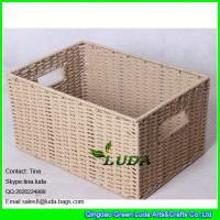 China LDKZ-051 natural paper rope woven storage bin 2016 new home storage basket factory