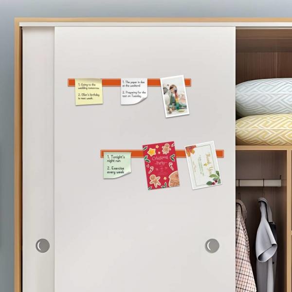 Quality Double Sides Sticky Reusable Magnetic Memo Strip Notice Board For Fridge for sale