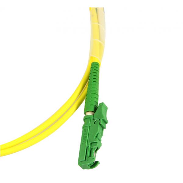 Quality Yellow Cable Optical Fiber Patch Cord Singl -Mode E2000 To LC APC Polish G657A2 for sale